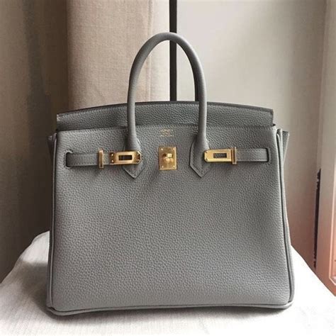 HERMES Togo Birkin 25 Gris Mouette 